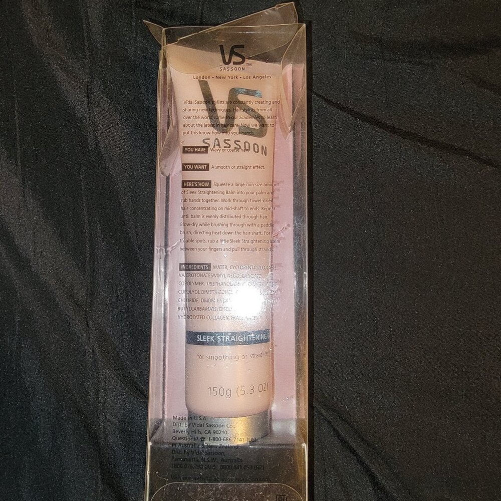 Vidal Sasson Sleek Straightening Balm Catwalk Cream Hard To Find New Old Stock